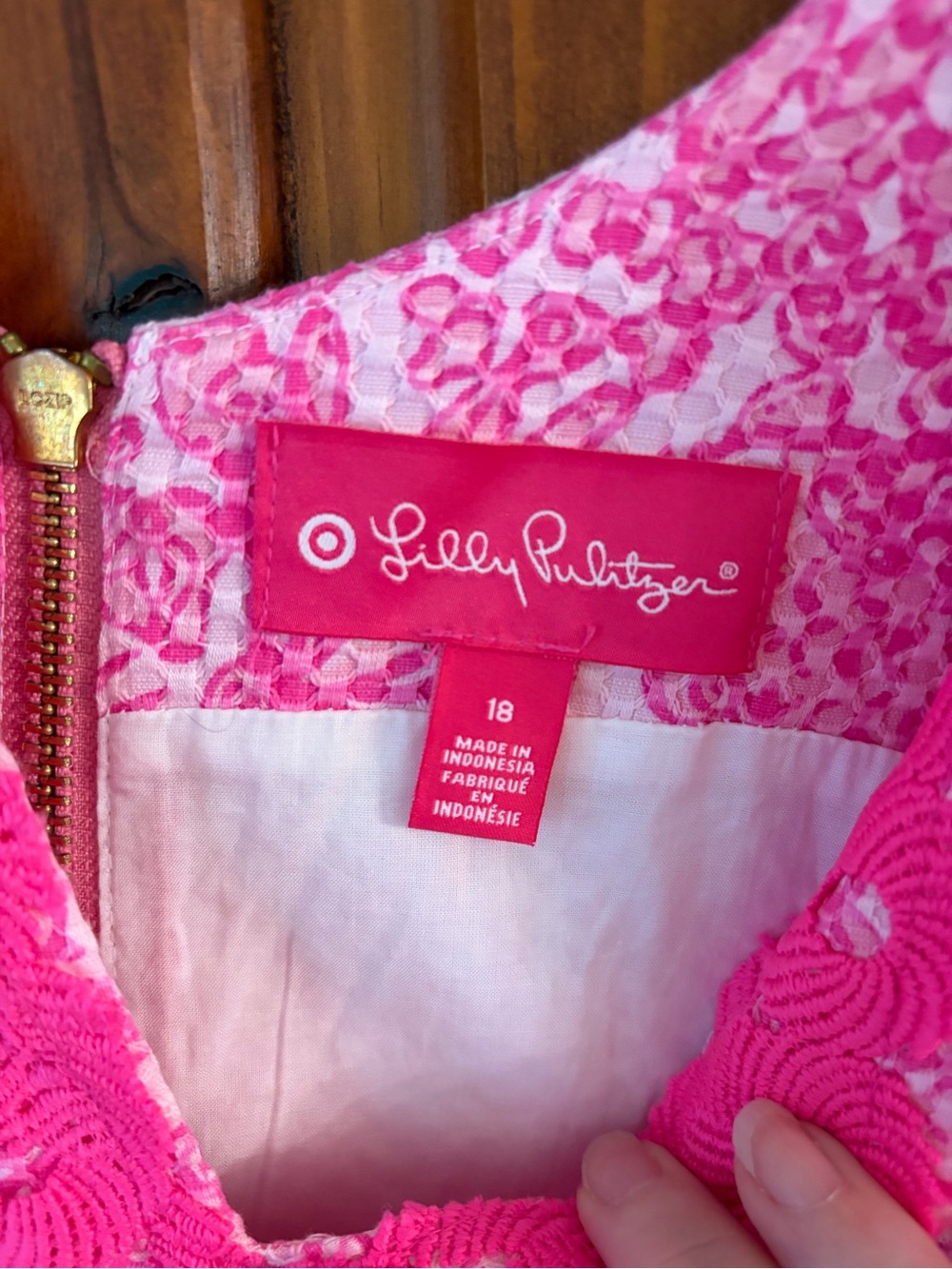 Lilly Pulitzer Hot Pink Floral Sleeveless Shift Dress Size 18 - Picture 4 of 6